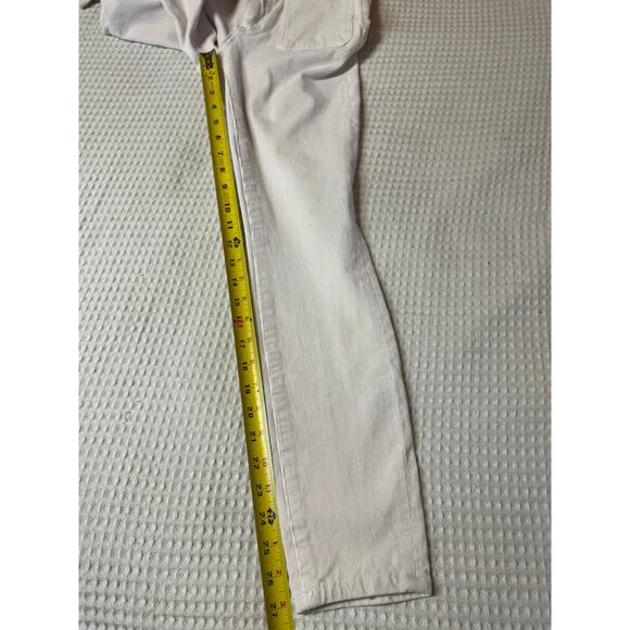 Pilcro by Anthropologie High-Rise Skinny Ivory Corduroy Pants Size 27 Minimalist - Picture 5 of 14